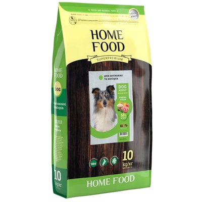 Сухой корм для собак Home Food For Active and Young Dogs Adult Medium & Maxi 10 кг - ягнятина с рисом - masterzoo.ua