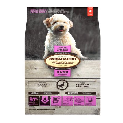 Сухой корм Oven-Baked Tradition Dog Small Breed Grain Free 1 кг- утка - masterzoo.ua