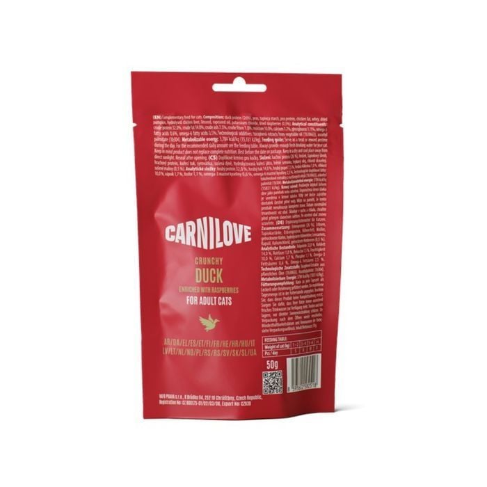 Лакомство для кошек Carnilove Crunchy Snack Adult 50 г - утка и малина - masterzoo.ua