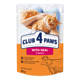 Влажный корм для котов Club 4 Paws Premium pouch 85 г - телятина