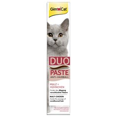 Ласощі для котів GimCat Anti-Hairball Duo-Paste Chicken + Malt 50 г (для виведення шерсті) - masterzoo.ua