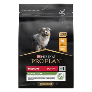 Сухой корм для щенков и молодых собак Pro Plan Puppy Medium 3 кг - курица - masterzoo.ua