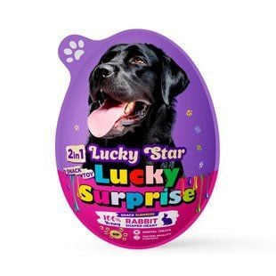 Яйце-сюрприз&nbsp;для собак Lucky&nbsp;Star Ласощі + Іграшка 20 г - кролик - masterzoo.ua
