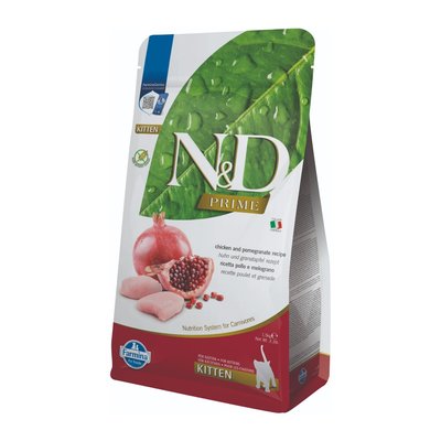 Сухий корм для кошенят Farmina N&D Grain Free Prime 1,5 кг - курка та гранат - masterzoo.ua