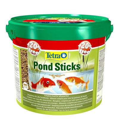Сухой корм для прудовых рыб Tetra в палочках «Pond Sticks» 10 л + 2 л (для всех прудовых рыб) - masterzoo.ua