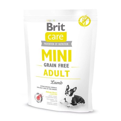 Сухий корм для собак Brit Care Grain Free Mini Adult 400 г - ягня - masterzoo.ua