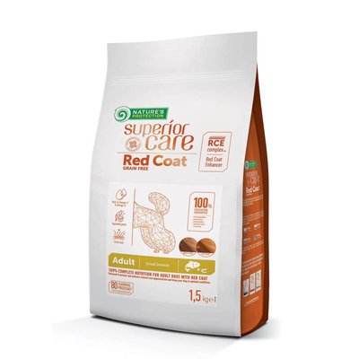 Сухой корм для собак Nature's Protection Superior Care Red Coat Grain Free Adult Small Breeds 1,5 кг - лосось - masterzoo.ua