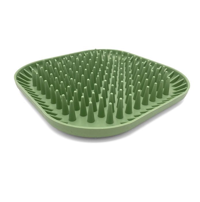 Fiboo Fiboowl Spiky&ndash;hedgehog миска-килимок для котів 19х19 см - зелений - masterzoo.ua