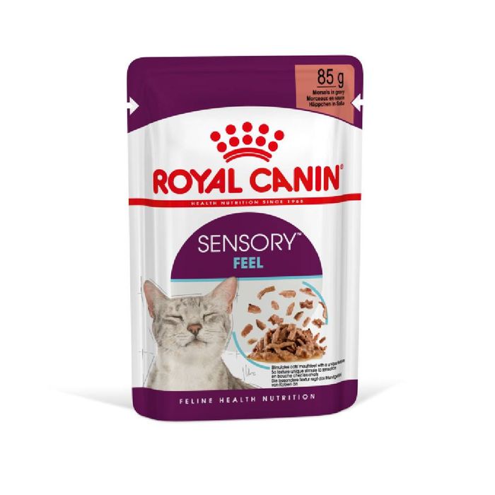 Влажный корм для кошек Royal Royal Sensory Feel gravy pouch 85 г, 3+1 шт - домашняя птица - masterzoo.ua