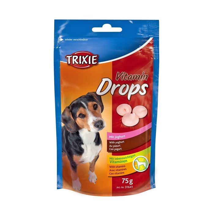 Лакомство для собак Trixie «Vitamin Drops» 75 г (йогурт) - masterzoo.ua