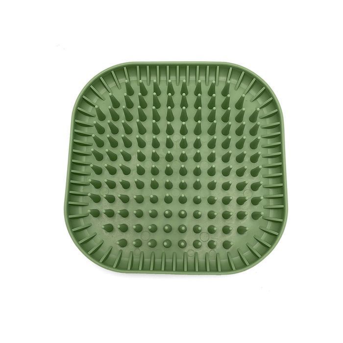 Fiboo Fiboowl Spiky&ndash;hedgehog миска-килимок для котів 19х19 см - зелений - masterzoo.ua