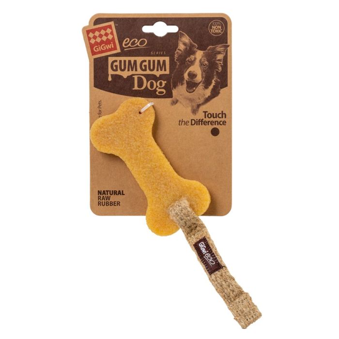 Игрушка для собак GiGwi Gum Gum Маленькая кость | 24 см - masterzoo.ua
