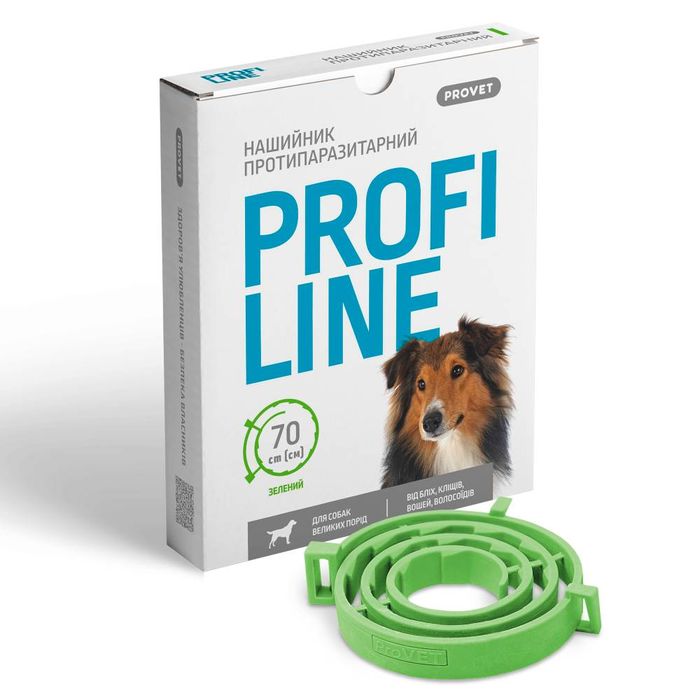 Ошейник для собак ProVET Profiline 70 см - зеленый - masterzoo.ua