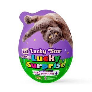 Яйцо-сюрприз для кошек Lucky Star Лакомство + Игрушка 20 г - лосось - masterzoo.ua