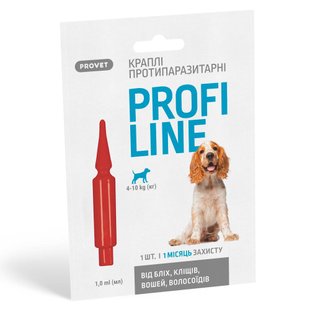 Капли на холку PROVET Profiline от 4 до 10 кг, 1 пипетка - masterzoo.ua