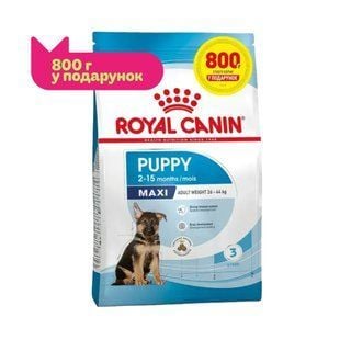 Cухий корм для цуценят Royal Canin Maxi Puppy 3,2 кг + 800 г - masterzoo.ua