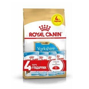 Набір сухого та вологого корму для цуценят Royal Canin Yorkshire Terrier Puppy 1,5 кг + 4 шт х 85 г - masterzoo.ua
