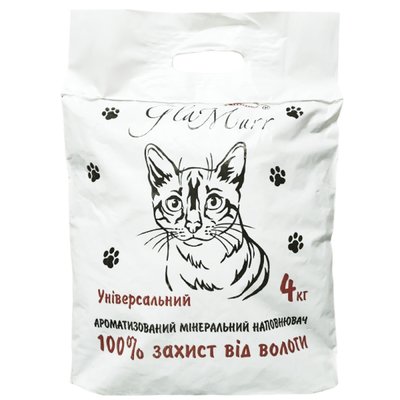 Наполнитель туалета для кошек GlaMurr 4 кг (бентонитовый) - masterzoo.ua