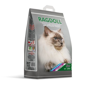 Наповнювач туалету для котів Ragdoll із запахом лаванди дрібний, 5 кг (бентонітовий) - masterzoo.ua