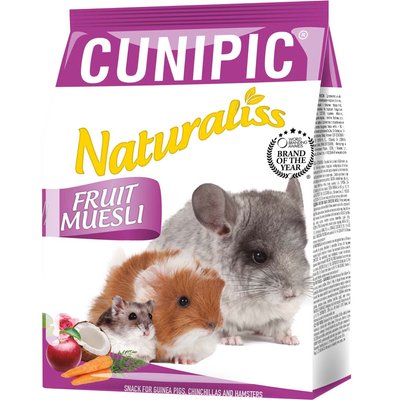 Снеки Cunipic Naturaliss Fruit для морских свинок, хомяков и шиншилл, 60 г - masterzoo.ua