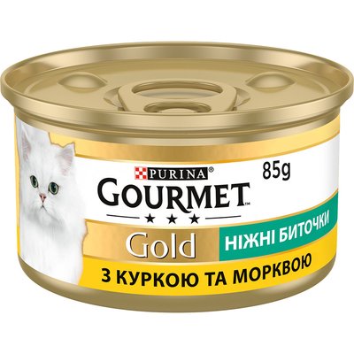 Вологий корм для котів Gourmet Gold Savoury Cake Chicken & Carrot 85 г (курка та морква) - masterzoo.ua
