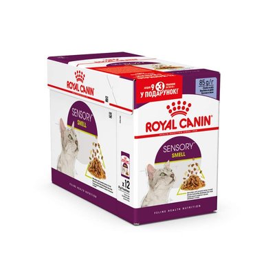 Вологий корм для котів Royal Canin Sensory Smell Jelly pouch 9+3 шт х 85 г - masterzoo.ua