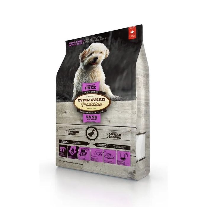 Сухий корм Oven-Baked Tradition Dog Small Breed Grain Free 2,27 кг - качка - masterzoo.ua