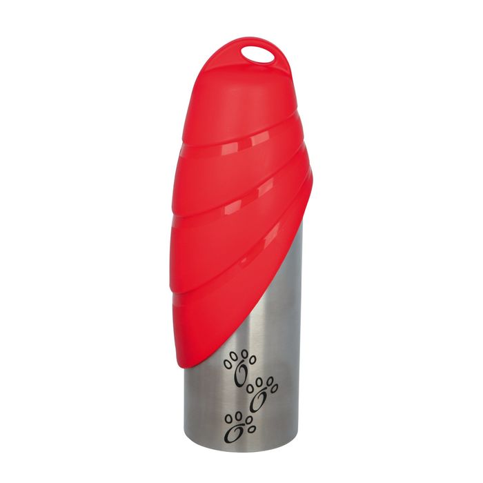 Пляшка дорожня Trixie з мискою 750 мл (червона, чорна) - masterzoo.ua