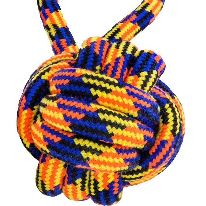 Іграшка для собак MasterZoo М'ячик з петлею канатний 24 см - masterzoo.ua