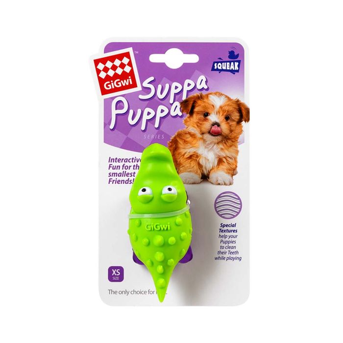 Іграшка для собак Крокодил з пищалкою GiGwi Suppa Puppa 9 см (гума) - masterzoo.ua