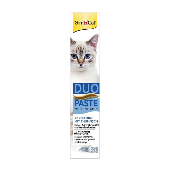 Ласощі для котів GimCat Duo Paste Multi-vitamin 12 vitamins 50 г - тунець - masterzoo.ua