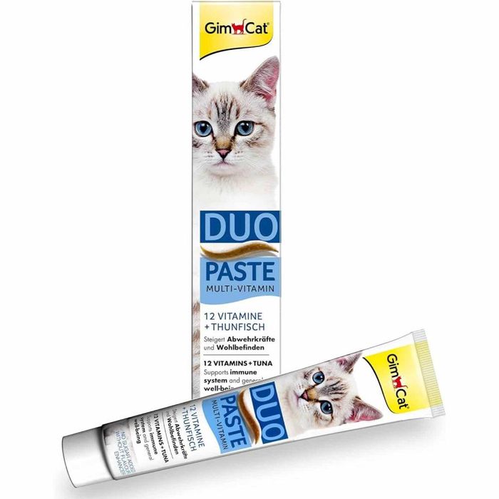 Ласощі для котів GimCat Duo Paste Multi-vitamin 12 vitamins 50 г - тунець - masterzoo.ua