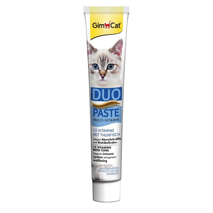 Ласощі для котів GimCat Duo Paste Multi-vitamin 12 vitamins 50 г - тунець - masterzoo.ua