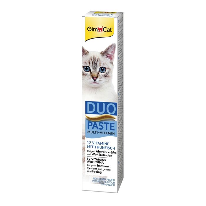 Ласощі для котів GimCat Duo Paste Multi-vitamin 12 vitamins 50 г - тунець - masterzoo.ua