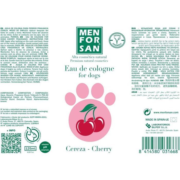 Menforsan Cherry одеколон для собак 125 мл - вишня - masterzoo.ua