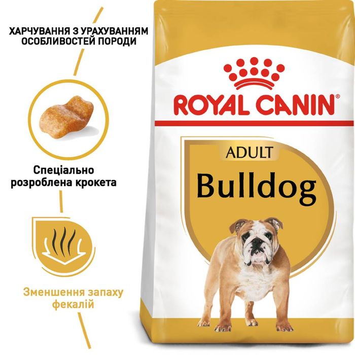 Сухой корм для собак Royal Canin Bulldog Adult 12 кг - masterzoo.ua