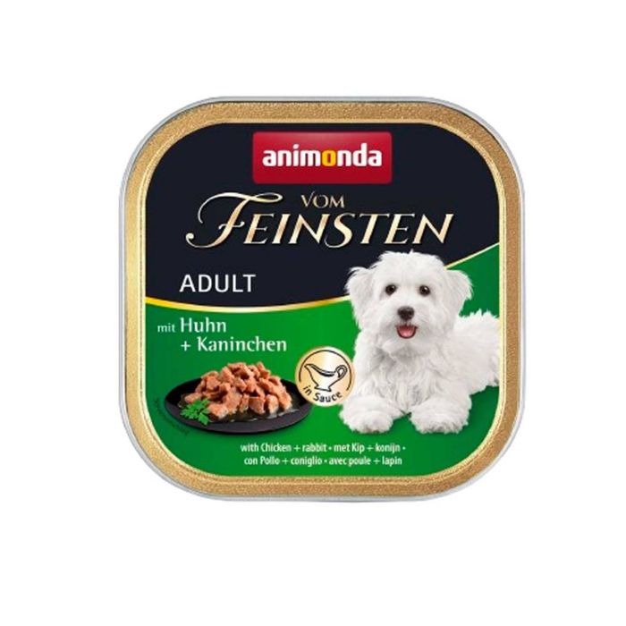 Вологий корм для собак Animonda Vom Feinsten delicious sauce Adult 150 г - курка та кролик - masterzoo.ua