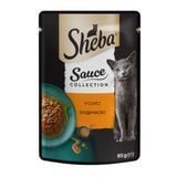 Вологий корм для котів Sheba Sauce Collection 85 г - індичка - masterzoo.ua