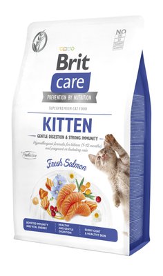 Сухий корм для кошенят Brit Care Cat Grain Free Kitten Gentle Digestion Strong Immunity 2 кг - лосось - masterzoo.ua