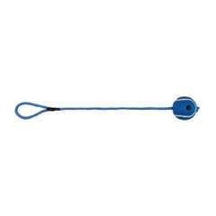 Іграшка для собак Trixie М'яч тенісний на мотузці з ручкою 50 см, d=6 см (кольори в асортименті) - masterzoo.ua