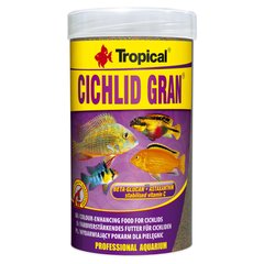 Сухий корм для акваріумних риб Tropical в гранулах «Cichlid Gran» 250 мл (для всіх цихлід) - masterzoo.ua