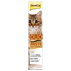 Лакомство для кошек GimCat Anti-Hairball Duo Paste Cheese + Malt 50 г (для выведения шерсти) - masterzoo.ua