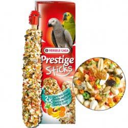 Ласощі для великих папуг Versele-Laga Prestige Sticks Parrots Exotic Fruit 70 г / 2 шт. (екзотичні фрукти) - masterzoo.ua