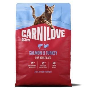 Сухий корм для котів Carnilove Active 2 кг - лосось та індичка - masterzoo.ua