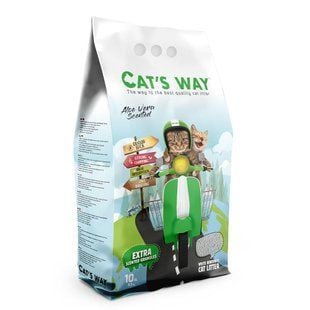 Наполнитель бентонитовый для кошачьего туалета Cat's Way 10 л - алоэ вера - masterzoo.ua