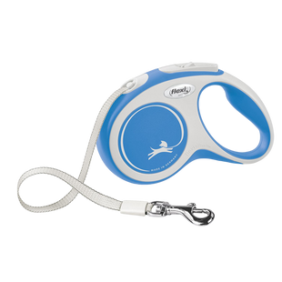 Flexi New Comfort повідець-рулетка для собак S стрічка 5 м - синій - masterzoo.ua