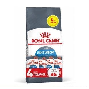 Набор сухого и влажного корма для кошек Royal Canin Light Weight Care 1,5 кг + 4 шт х 85 г - masterzoo.ua
