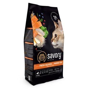 Сухий корм для кошенят Savory Kitten 400 г - лосось та морська риба - masterzoo.ua