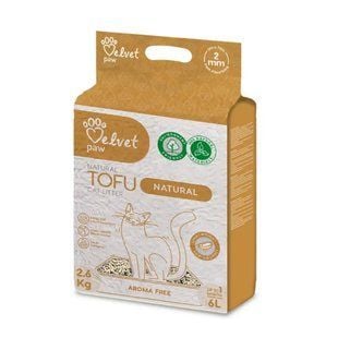 Velvet Paw TOFU Natural наполнитель для кошачьего туалета 6 л - без аромата - masterzoo.ua