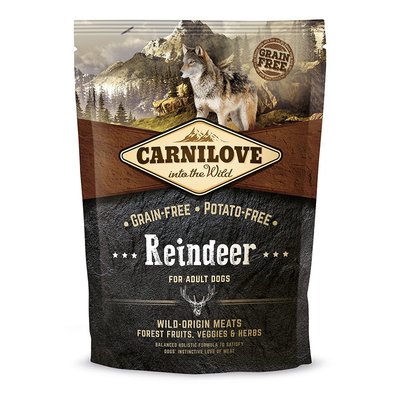 Сухой корм для взрослых собак всех пород Carnilove Raindeer 1,5 кг (оленина и кабан) - masterzoo.ua